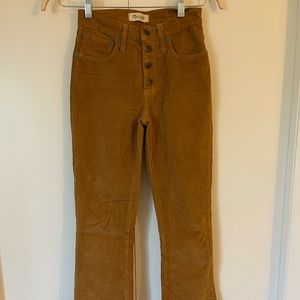 Madewell Cali Demi-Boot Corduroy Pants size 24